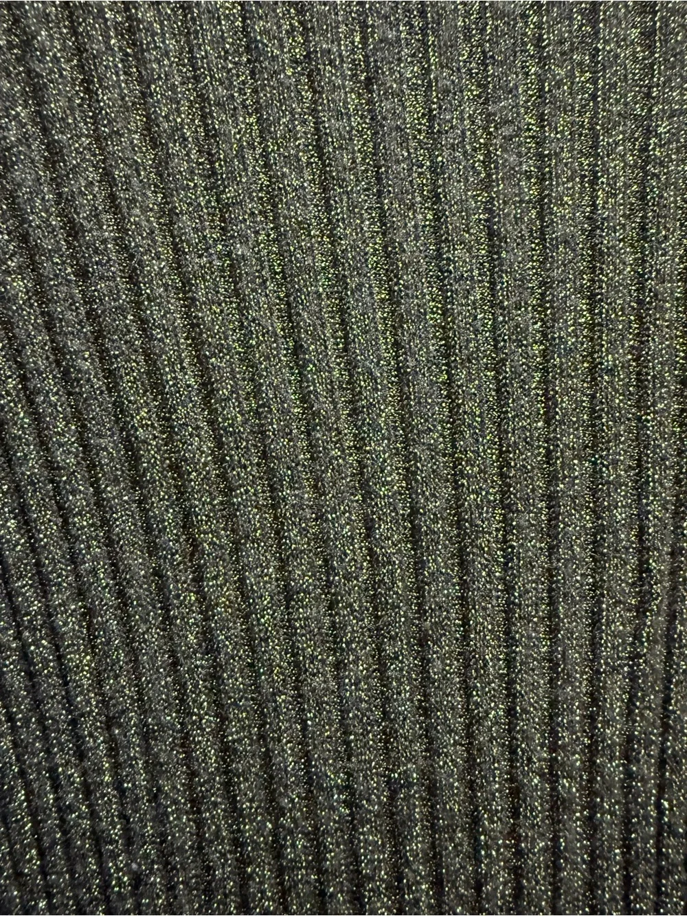 STAUD Olive Metallic Ribbed Scoop-Neck Long-Sleeve Dress - Picture 5 of 5